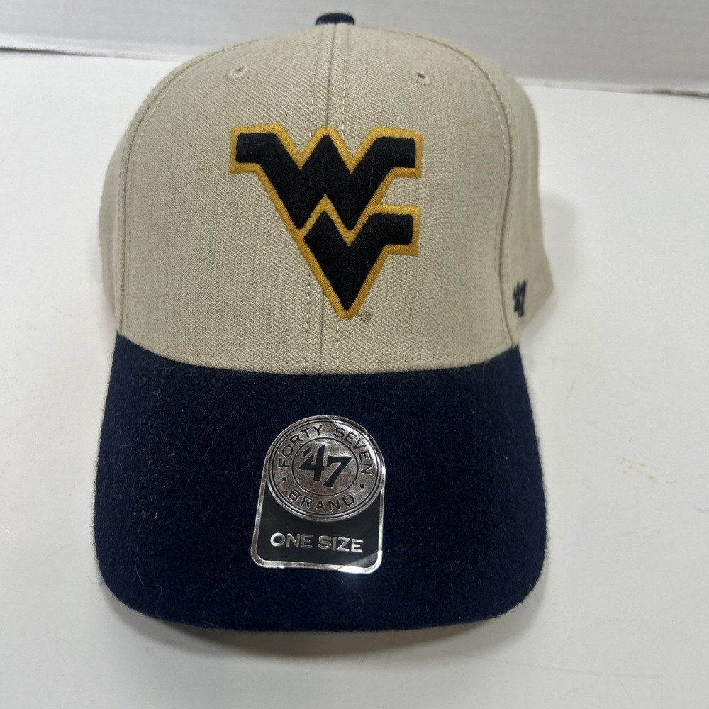 West Virginia Mountaineers '47 Adjustable Hat Tan Blue Bill